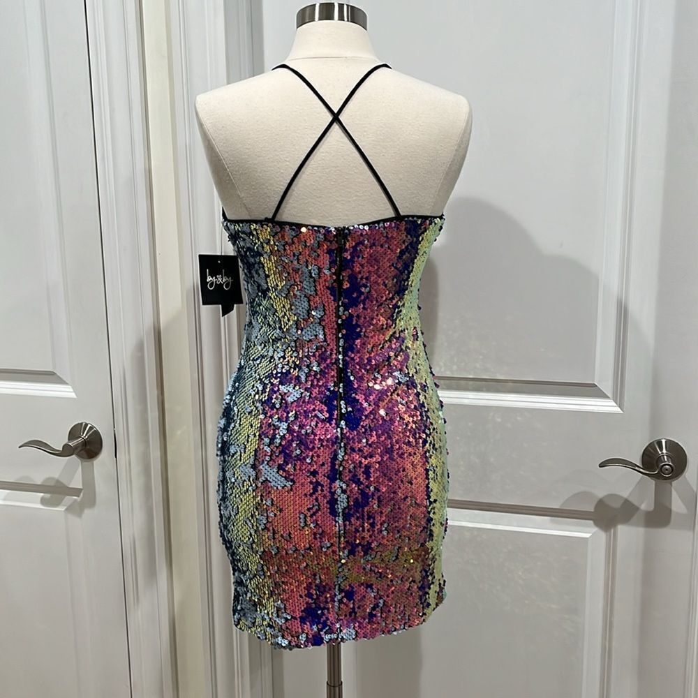 New! Sequins Mini Dress Mermaid Homecoming  Size 7 from By & By‎ NWT - Picture 6 of 14